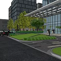 Dianshan Lake Headquarters Landscape Design With Green Walls Trees And Lawn