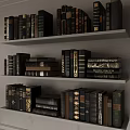Classic Books Collection On White Shelves With Vintage Bindings And Colorful Spines