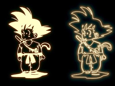 Unique Glowing Cartoon Character Silhouette Decorative Lights for Home Decor 3d model