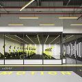 Modern Fitness Gym Interior Design With Spacious Area Workout Equipment And Bright Lighting