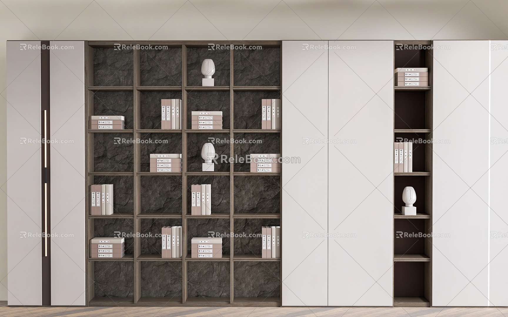 New Chinese Style Tea Cabinet Tea Room Background Wall Tea Set Display Cabinet Tea Room Cabinet Display Cabinet 3d model