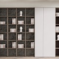 New Chinese Style Tea Cabinet Tea Room Background Wall Tea Set Display Cabinet Tea Room Cabinet Display Cabinet 3d model