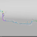 Colorful Interconnected Lines Form Abstract Design Model With Various Pathways