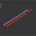 Blue and Red Long Writing Tools as Daily Living Essentials