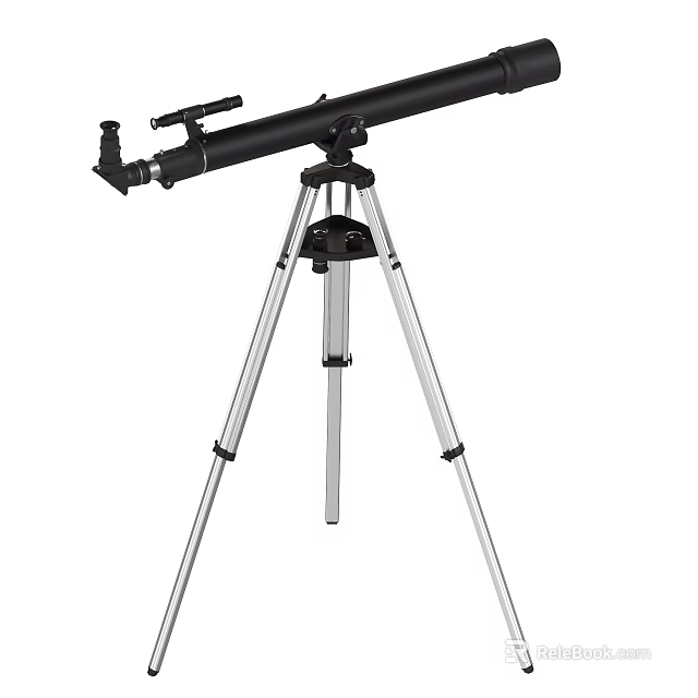 Commercial Equipment Professional Telescope With Stable Tripod Stand For Observation 3d model 