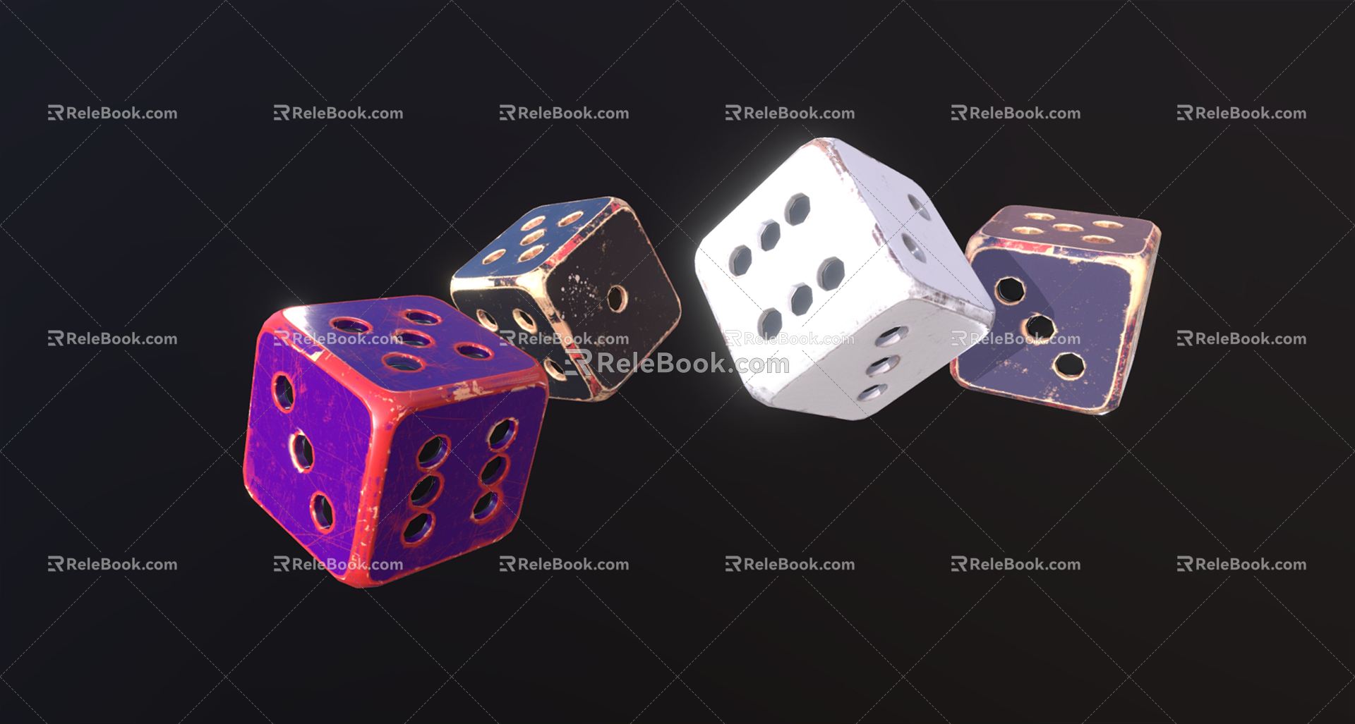 Modern Dice 3d model