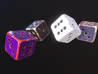 Modern Dice 3d model