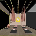 Spacious Yoga Studio Interior With Aerial Yoga Hammocks Yoga Mats Mirrors And Wooden Floors