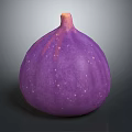 Fresh Purple Ripe Fig With Small White Dots On Smooth Surface