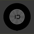 Black Cylindrical Computer Device With Mesh Surface And Top Circular Panel Design