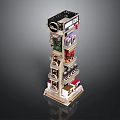 Multi story Commercial Building Model With Shop Facades Signage Window Displays And Detailed Floors