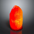 Red Glowing Himalayan Salt Rock Lighting Combination With Decorative Base And Warm Light 3d model