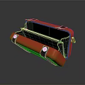 Red Portable Household Storage Utility Case With Black Accents And Durable Design