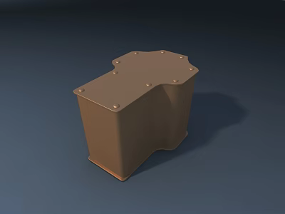 Sturdy Metal Enclosure Component for Public Facility Infrastructure With Bolted Design Structure 3d model