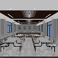 Shenzhen Yong'an Water Conservancy Company Bright Lobby With Modern Reception Desk And Chairs
