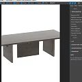 Dark Wooden Dining Table With Unique Textured Leg Structure And Modern Design
