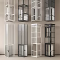Modern Elevator Designs With Glass Panels Metal Frames And White Black Finishes
