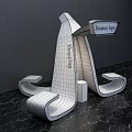 Yellow Banana Shaped Creative Shopping Shop Stand Structure With Modern Design