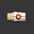 Brass Ball Valve With Red Handle And White Body For Plumbing Applications
