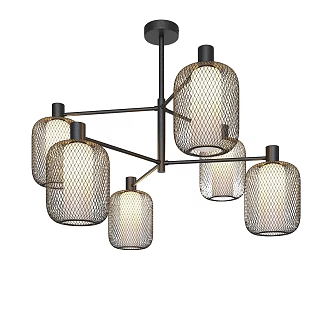 New Chinese Simple Chandelier 3d model