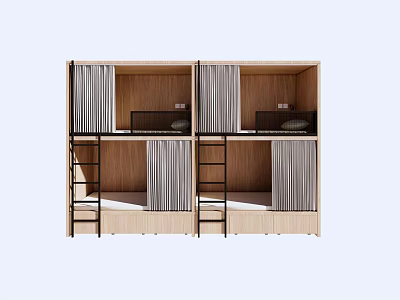 Modern Bed Bunk Bed 3d model