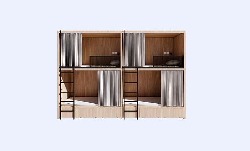 Modern Bed Bunk Bed 3d model