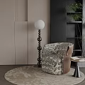 Elegant Printed Fabric Upholstered Leisure Chair For Modern Cozy Living Room Corner Home Decoration