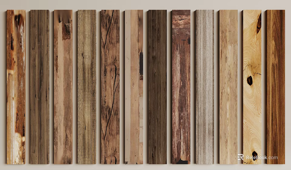 Natural Stone and Wood Materials Collection with Various Textures and Patterns 3d model