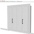 Jane European Wardrobe Storage Cabinet Storage Cabinet Jane European Cabinet Door 3d model