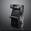 Mortal Kombat Themed Arcade Machine With Screen Control Panel And Buttons