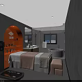 Modern Fitness Space With Workout Equipment Massage Bed And Spa Tub