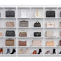 Stylish Handbags Collection Displayed On Shelves With Various Colors Styles And Designs