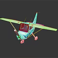 Aerospace White Aircraft Model With Blue Red Details And Wing Structure