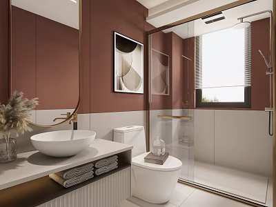 Light Luxury Toilet 3d model