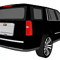 Black Chevrolet SUV with Stylish Design Alloy Wheels and Front Grille