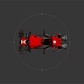 Red Snowmobile With Black Seat Digital Dashboard And Track System For Winter Riding