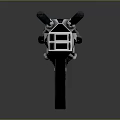 Futuristic Sci Fi Weapon With Silver Black Design And Green Glowing Parts