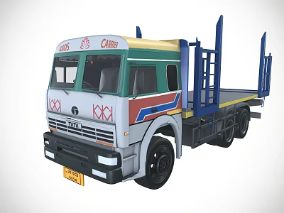 Modern Truck Modern Realistic Vehicle Transportation Truck Transporter Wagon 3d model
