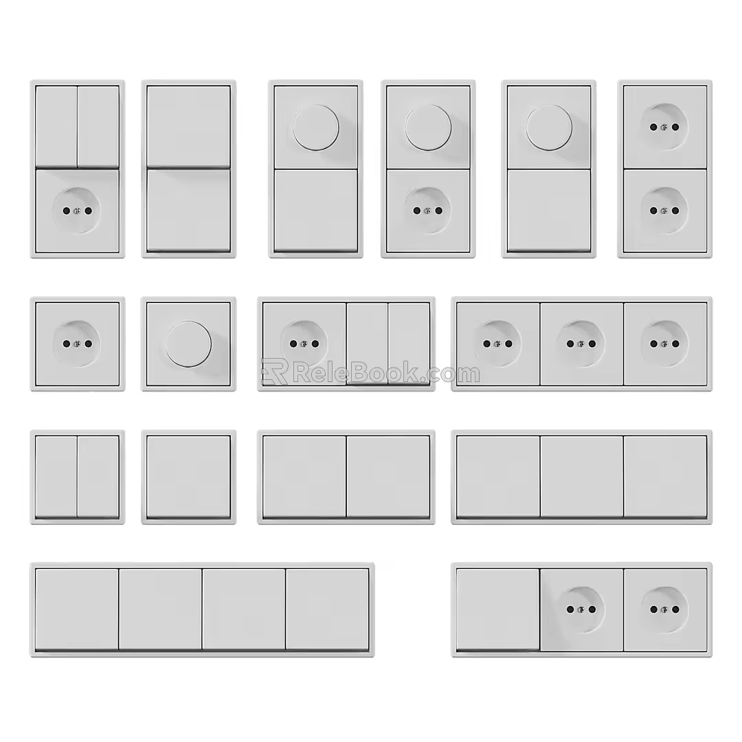 Modern Switch Control Panel Switch 3d model
