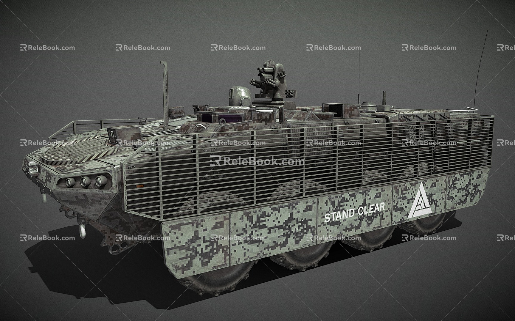 Armored Vehicle APC Armored Personnel Carrier Military Vehicle 3d model