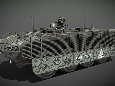 Armored Vehicle APC Armored Personnel Carrier Military Vehicle 3d model