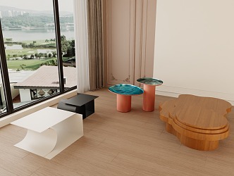 Coffee table side table 3d model