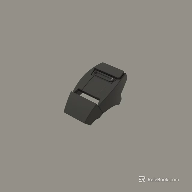 High Quality Durable Black Plastic Buckle Fastener for Secure Closure Applications 3d model 