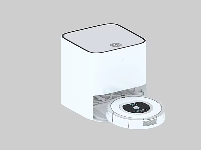 Smart Robot Vacuum Machine with White Docking Station and Auto Charging Function 3d model