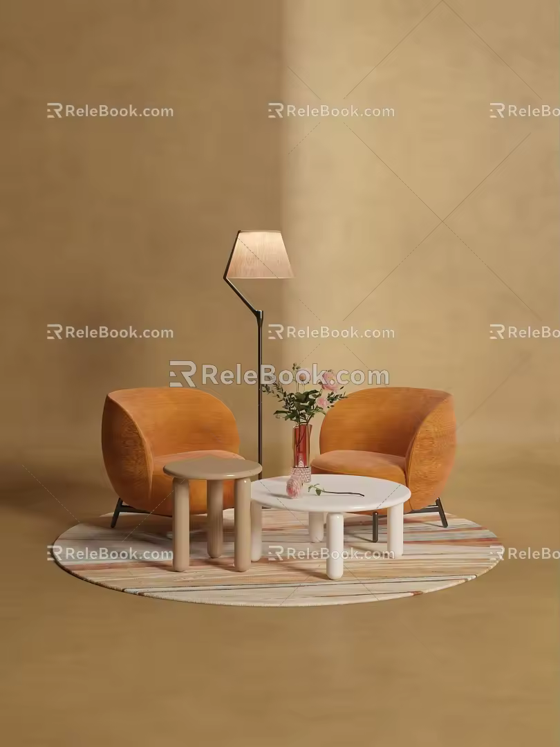 Modern fabric sofa 3d model