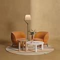 Modern fabric sofa 3d model