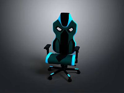 Modern Gaming Chair With High Backrest Ergonomic Design And Padded Armrests 3d model