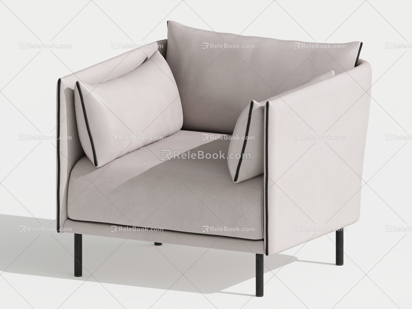 Modern Single Sofa Single Leisure Chair 3d model