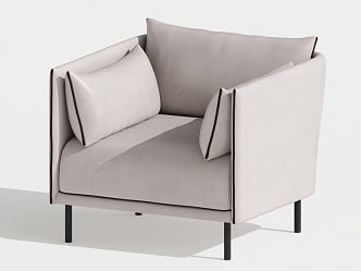 Modern Single Sofa Single Leisure Chair 3d model