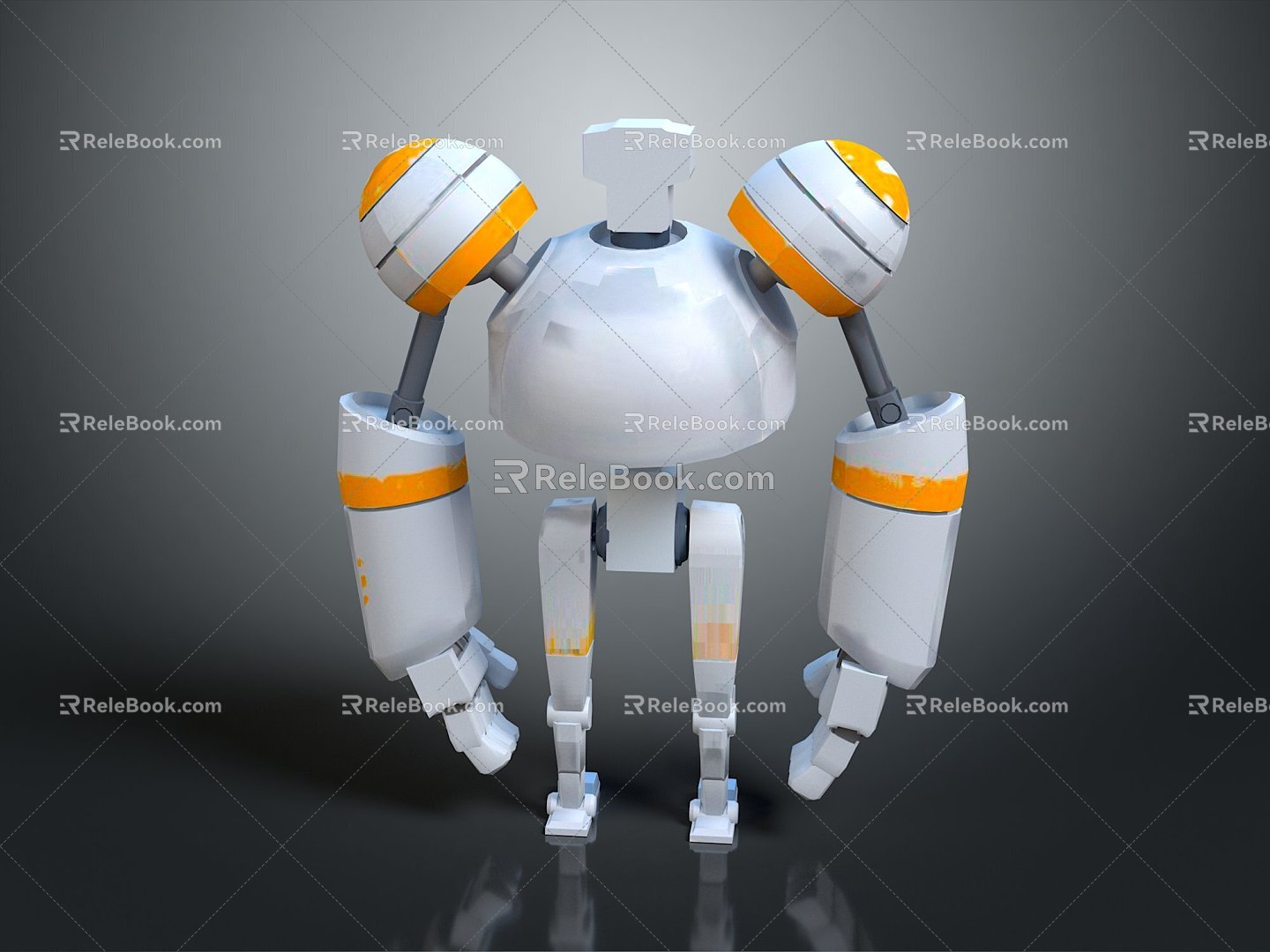 Robot Robot Assistant Small Robot Robot Butler Robot Butler Figure Game Figure 3d model